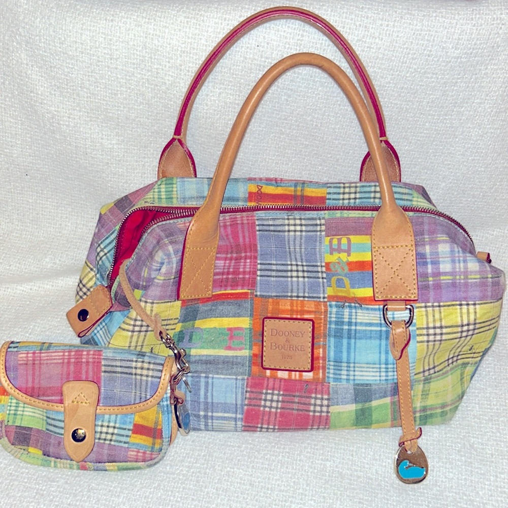 Dooney & Bourke Madras Ants Print Purse + Matching Wristlet 🐜